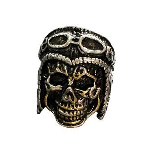Skull Ring Men's Thick Chunky Ring Size 12 Goth Metal Moto
